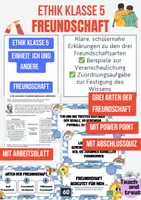 Vorschau - Arbeitsblätter - Freundschaft nach Aristoteles - Ethik Klasse 5 - Deckblatt
