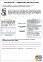 Vorschau - Arbeitsblätter - Freundschaft nach Aristoteles - Ethik Klasse 5 - Seite 1