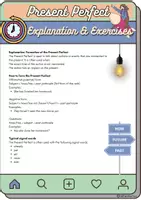 Vorschau - Arbeitsblätter - Present Perfect Explanation & Exercises - Deckblatt