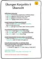 Vorschau - Arbeitsblätter - Übungen: Konjunktiv II (DTZ + DTB B1-C1) - Deckblatt