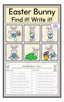 anteprima - Esercizi - The Easter Bunny - Find it! Write it! - Pagina di copertina