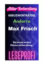 Vorschau - Arbeitsblätter - Kreuzworträtsel zum Buch "Andorra" von Max Frisch - Deckblatt
