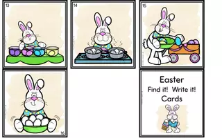 Aperçu - Feuilles d'exercices - The Easter Bunny - Find it! Write it! - Page 3
