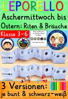 Vorschau - Mal- und Bastelvorlagen - Aschermittwoch, Karwoche & Ostern Klasse 3-6: Riten & Bräuche Leporello Religion - Deckblatt