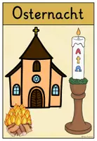 Vorschau - Stationenlernen - Osternacht SYMBOLKARTE Ostern Religionsunterricht FREEBIE - Seite 1