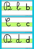 anteprima - Flashcard - Strisce alfabetiere - Corsivo - Pagina 3