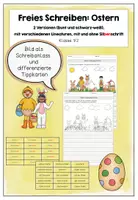 Vorschau - Arbeitsblätter - Freies Schreiben Ostern Klasse 1/2 - Deckblatt