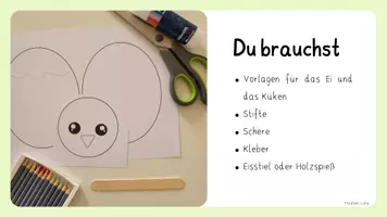 Vorschau - Mal- und Bastelvorlagen - Küken im Ei - Bastelanleitung und digitales Tafelbild - Seite 2