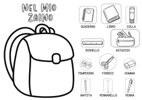 anteprima - Esercizi - OGGETTI SCUOLA (italiano L2) - Pagina di copertina