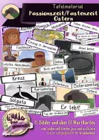 Vorschau - Poster - Tafelmaterial Passionszeit/Fastenzeit und Ostern - Jesus leidet und stirbt - Auferstehung - Deckblatt
