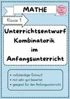 Vorschau - Stundenentwürfe - Entwurf Kombinatorik Unterrichtsbesuch - Deckblatt