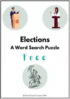Vorschau - Arbeitsblätter - Elections : A Word Search Puzzle (English) - Deckblatt