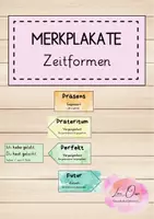 Vorschau - Poster - Titelbilder Merkplakate Verben Zeitformen - Deckblatt