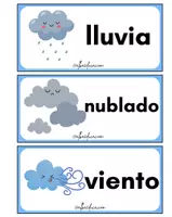 Vista previa - Hojas de trabajo - tarjetas clima meteorologico - página 1