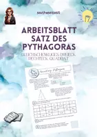 Vorschau - Arbeitsblätter - Arbeitsblatt - Anwendung Satz des Pythagoras - Deckblatt