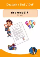 Vorschau - Arbeitsblätter - Deutsch DAZ/DAF 4. Klasse Grammatik Nomen - Deckblatt
