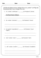 Vorschau - Arbeitsblätter - Deutsch DAZ/DAF Grammatik Possessivartikel - Seite 1
