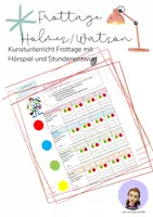 Vorschau - Stundenentwürfe - Unterrichtsstunde Frottage mit Leit-Story von Holmes und Dr.Watson - Deckblatt
