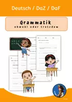 Vorschau - Arbeitsblätter - Deutsch DAZ/DAF Grammatik „obwohl“ oder „trotzdem“ - Deckblatt