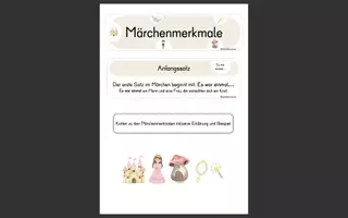 Vorschau - Anderer Materialtyp - Märchenmerkmale - Deckblatt