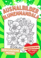 Vorschau - Mal- und Bastelvorlagen - Blumenmandalas Ausmalbilder Achtsamkeit Blumenmandala Mandalas - Deckblatt