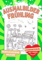 Vorschau - Arbeitsblätter - Frühlingsmotive Frühjahrsmandalas Ausmalbilder Achtsamkeit Mandalas - Deckblatt