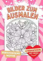 Vorschau - Mal- und Bastelvorlagen - Ausmalbilder Frühlingsmandala Achtsamkeit Blumen Malbuch ausmalen - Deckblatt