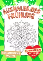 Vorschau - Arbeitsblätter - Frühlingsmandalas Ausmalbilder Frühlingsmotive Achtsamkeit Mandalas - Deckblatt