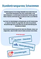 Vorschau - Poster - Stundentransparenz Schwimmunterricht - Deckblatt