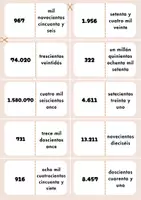 Vorschau - Stationenlernen - Los números hasta 1.000.000 Spanisch Domino - Seite 1