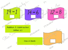 Vista previa - Hojas de trabajo - Sumas y restas con resultados entre 20 | matemáticas - página 2