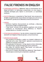 Vista previa - Hojas de trabajo - FALSE FRIENDS ENGLISH-SPANISH - página 1