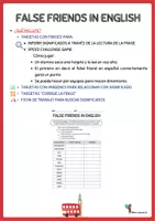 Vista previa - Hojas de trabajo - FALSE FRIENDS ENGLISH-SPANISH - página 2