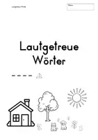 Vorschau - Arbeitsblätter - Lautgetreue Wörter free - Deckblatt