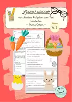 Vorschau - Arbeitsblätter - Leseübungen Klasse 2 - Ostern - Deckblatt
