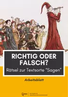 Vorschau - Arbeitsblätter - Sagen: Rätsel - Deckblatt