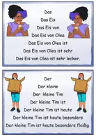 Vorschau - Aufgabenkarten - Lesepyramide / Abschreibpyramide Adjektive - DaZ / DaF / Deutsch - Seite 1