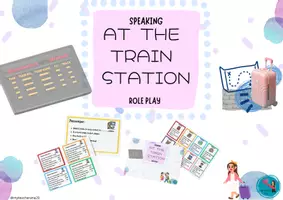 Vista previa - Tarjetas / Manipulativos - Role Play Train Station - Portada