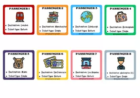 Vista previa - Tarjetas / Manipulativos - Role Play Train Station - página 3
