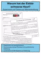 Vorschau - Stundenentwürfe - Warum hat der Eisbär schwarze Haut? - Wärmestrahlung - Deckblatt