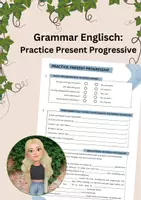Vorschau - Arbeitsblätter - Grammar Englisch: Practice Present Progressive - Deckblatt