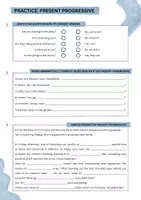 Vorschau - Arbeitsblätter - Grammar Englisch: Practice Present Progressive - Seite 1