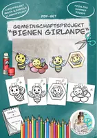 Vorschau - Mal- und Bastelvorlagen - Bastelvorlage Klassenprojekt "Bienen-Girlande" - Deckblatt