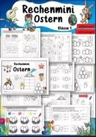 Vorschau - Arbeitsblätter - Rechenmini Ostern Klasse 1 Rechnen Mathe Freiarbeit - Deckblatt