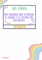 Vista previa - Hojas de trabajo - Flipbook VERBOS - Portada