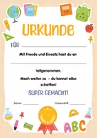 Vorschau - Poster - 9 Urkunden für Kinder – Belohnung, Teilnahme & Motivation – Set für Grundschule & Kita. Teilnehmerurkunden & Urkunden für besondere Leistungen: Auszeichnung für Kinder. - Seite 2