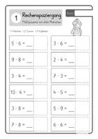Vorschau - Spiele - Multiplikation Klasse 2 - Rechenspaziergang (Arbeitsblätter) - Seite 2