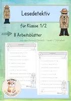Vorschau - Arbeitsblätter - Lesedetektiv für Klasse 1 und 2 - Deckblatt