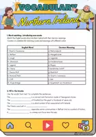 Vorschau - Arbeitsblätter - Vocabulary work Northern Ireland - Grade 7 - Deckblatt
