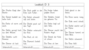Vorschau - Arbeitsblätter - differenzierte Leseblätter D/d - Seite 2